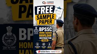 🔥 BPSSC Home Guard Havildar Instructor 2026 FREE Sample Paper #shorts