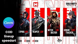 Call of Duty Lineup Design | Speed art