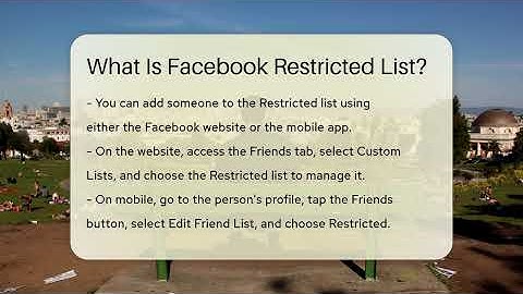What Is Facebook Restricted List? - Everyday-Networking