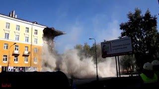 Разрушение дома в Северодвинске