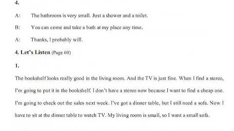 Tiếng Anh giao tiếp Unit 15 Apartment Living   Nơi ở