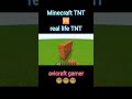 Minecraft TNT  🆚 real life TNT||#minecraft #minecraftshorts #avicraftgamer #viral #viralvideoz