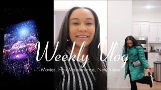I'm Back Vlog | New Year's at AT&T Discovery District, Aquaman, Date Night & Hair Maintenance!