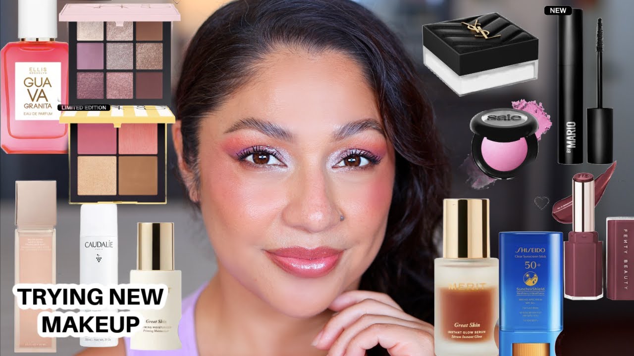 TRYING NEW SEPHORA MAKEUP FOR SPIRNG |GLOWY GLAM LOOK   6