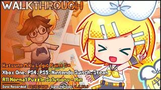 Walkthrough - Hatsune Miku Logic Paint S+ - All Solutions - All Normal Puzzles - Rin screenshot 4