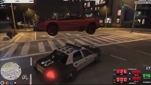 COP PoV of xqc jumping over a cop car GTA V | NoPixel 3.0