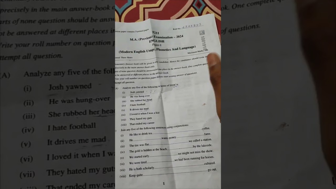 MA(previous) english literature/university of Rajasthan 