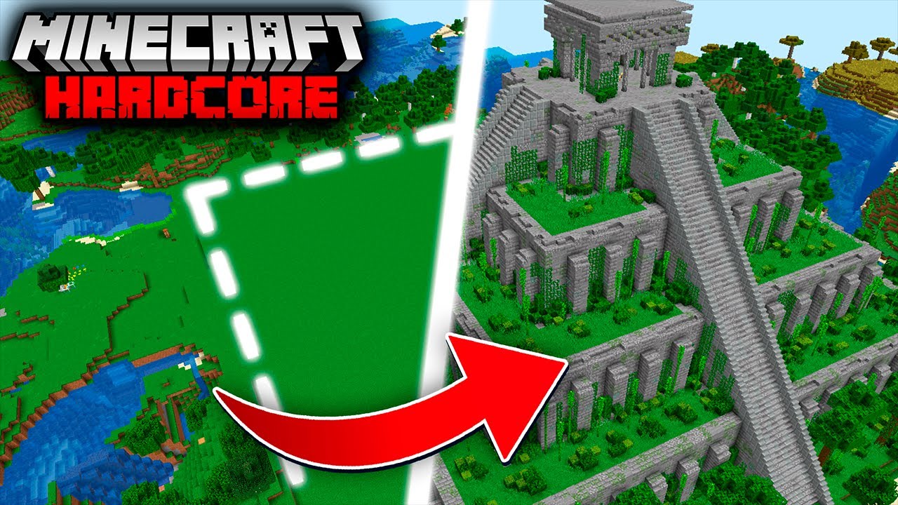 FIZ A MAIOR PIRÂMIDE DO MINECRAFT HARDCORE!