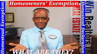 WHAT'S A HOMEOWNERS EXEMPTION  HOMESTEAD EXEMPTION, AND DECLARATION News