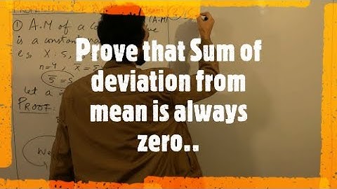 Prove that Sum of deviation from mean is always zero || Statistics || example || proof