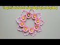Trang trí tấm bìa hình tròn bằng những bông hoa hướng dương gấp từ giấy màu - Vy Oanh Vlogs