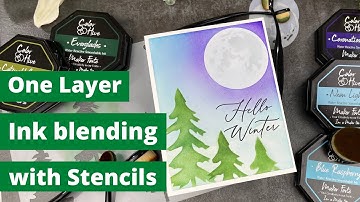 Quick and Easy One Layer Card Using Stencils
