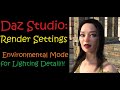 Daz studio render settings environmental mode