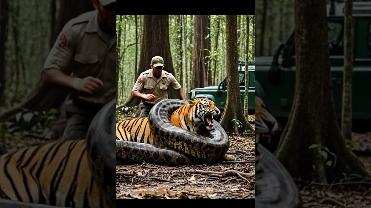 Wildlife Heroes Save Tiger from Anaconda Ambush!
