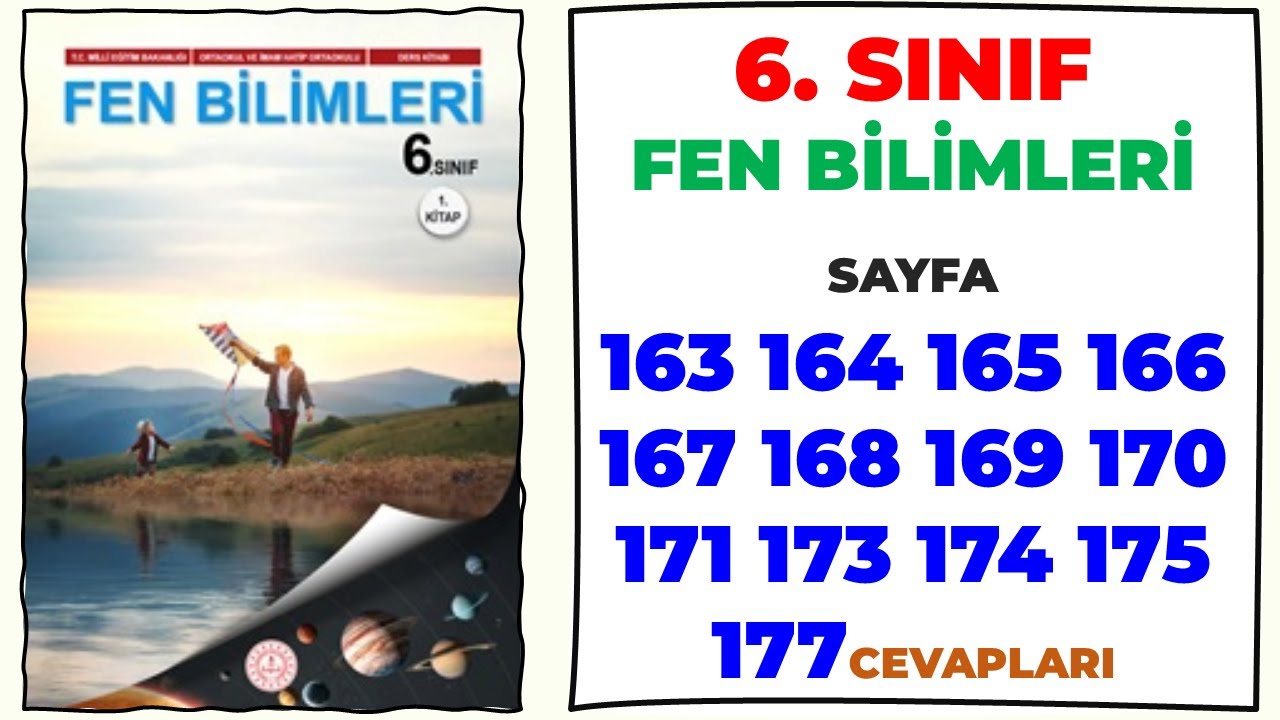 6 Sınıf Fen Bilimleri Ders Kitabı Sayfa 163 164 165 166 167 168 169 170 171 173 174 175 177 Cevaplar