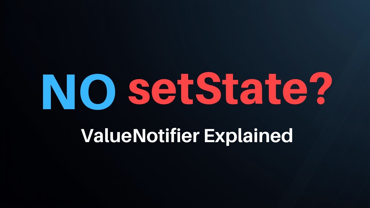 Flutter ValueNotifier Tutorial | Simple State Management Example - YouTube