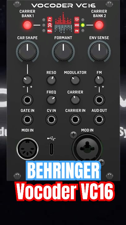BEHRINGER VOCODER VC16 EURORACK (ROBOTIC FUN) - YouTube