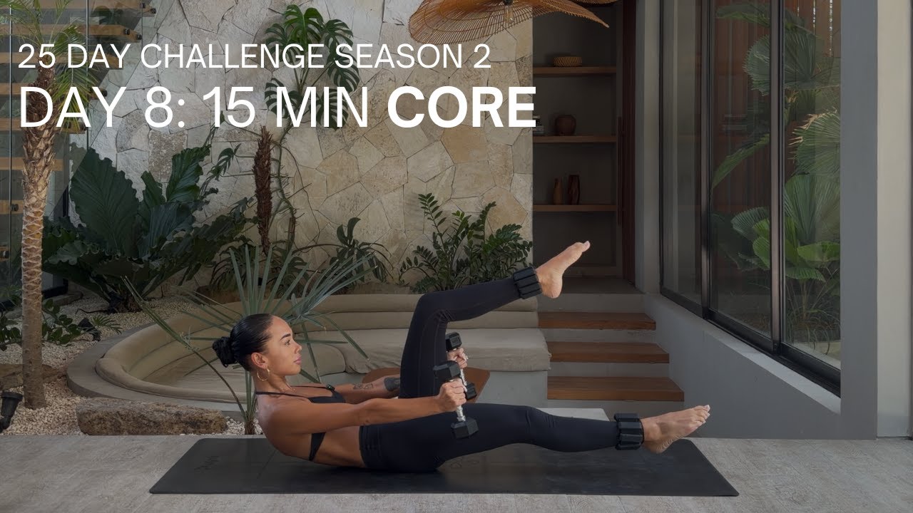 25 DAY CHALLENGE SEASON 2 | DAY 8 15 MIN CORE STRENGTH WORKOUT | Intermediate