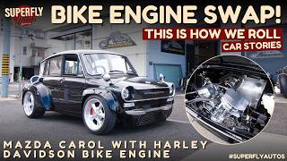 Widebody Mazda Carol With a Wild Harley-Davidson Engine Swap!