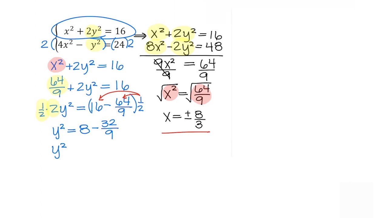 Solving Systems of Nonlinear Equations 4 - YouTube