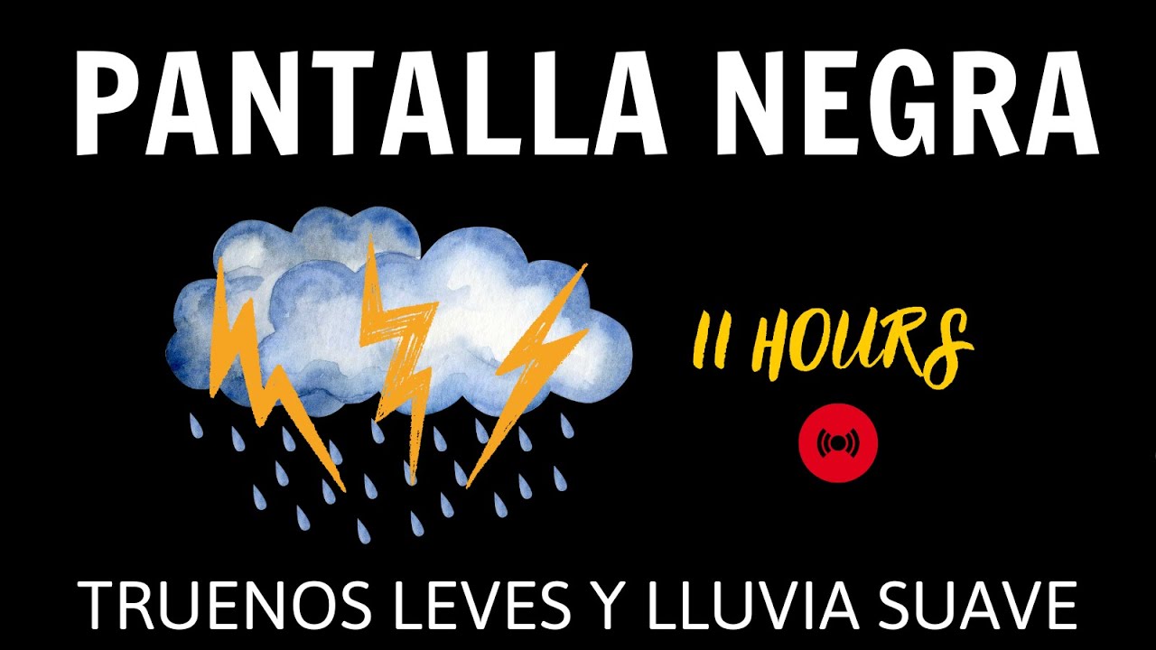 Truenos Leves y Lluvia Suave para Dormir en Paz