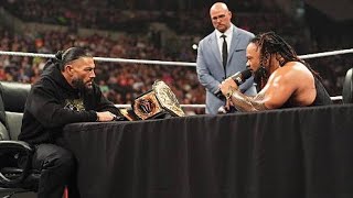 Roman Reigns & Jacob Fatu contract sighning _WWE RAW 4 May 2026