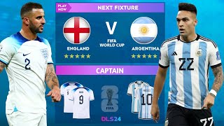 DLS 24 | England Vs Argentina | Quadruple for Rashford | Dream League Soccer 2024 Gameplay...