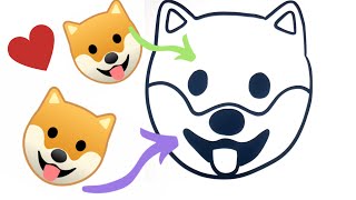 How to draw a dog easy emoji video