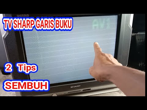 SERVIS TV TABUNG || TV SHARP PICOLO GAMBAR GARIS BUKU...