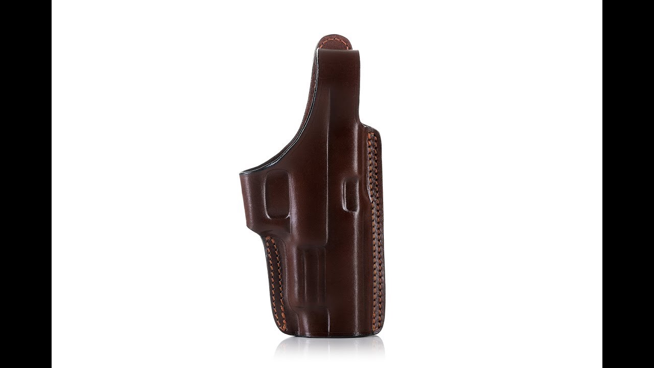 Product video Slim Design OWB Leather Holster with Thumb Break and Belt Clip 1