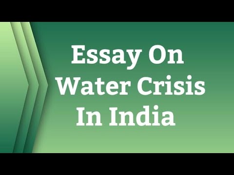 scarcity of water essay