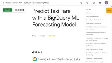 Predict Taxi Fare with a BigQuery ML Forecasting Model GSP246