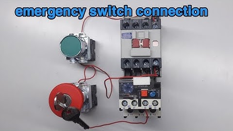 emergency switch connection DOl starter|| emergency button wiring