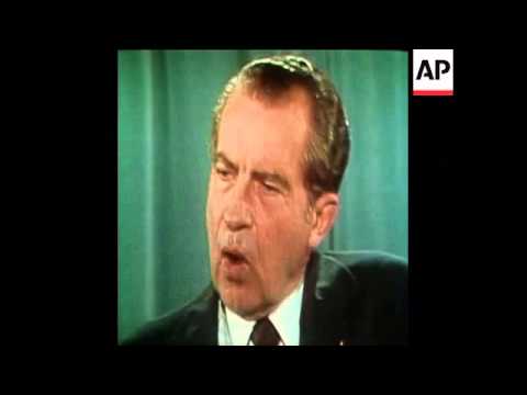 SYND 7-3-74 PRESIDENT NIXON PRESS CONFERENCE ON WATERGATE