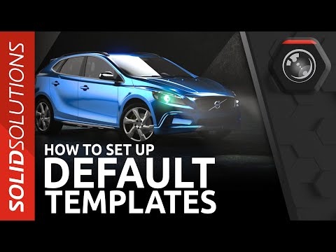 How to Set Up Default Templates | SOLIDWORKS Visualize Tutorial