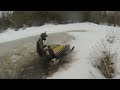 Skidoo Elans on Thin ICE Ep#2. Waterskipping!