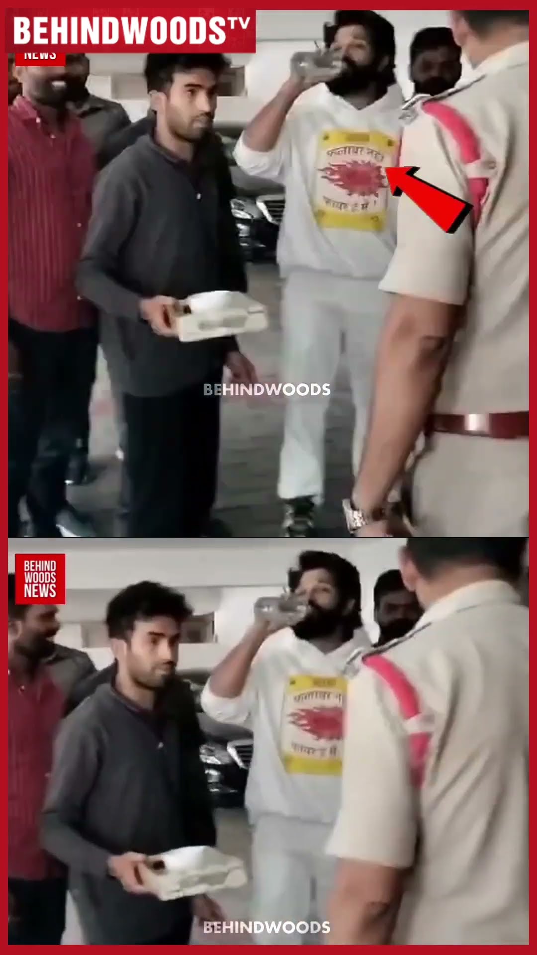 'Allu Arjun Sir தண்ணி குடிங்க...' Arrest ஆகும்போது Water Bottle-ஓட வந்து மடக்கிய உதவியாளர்