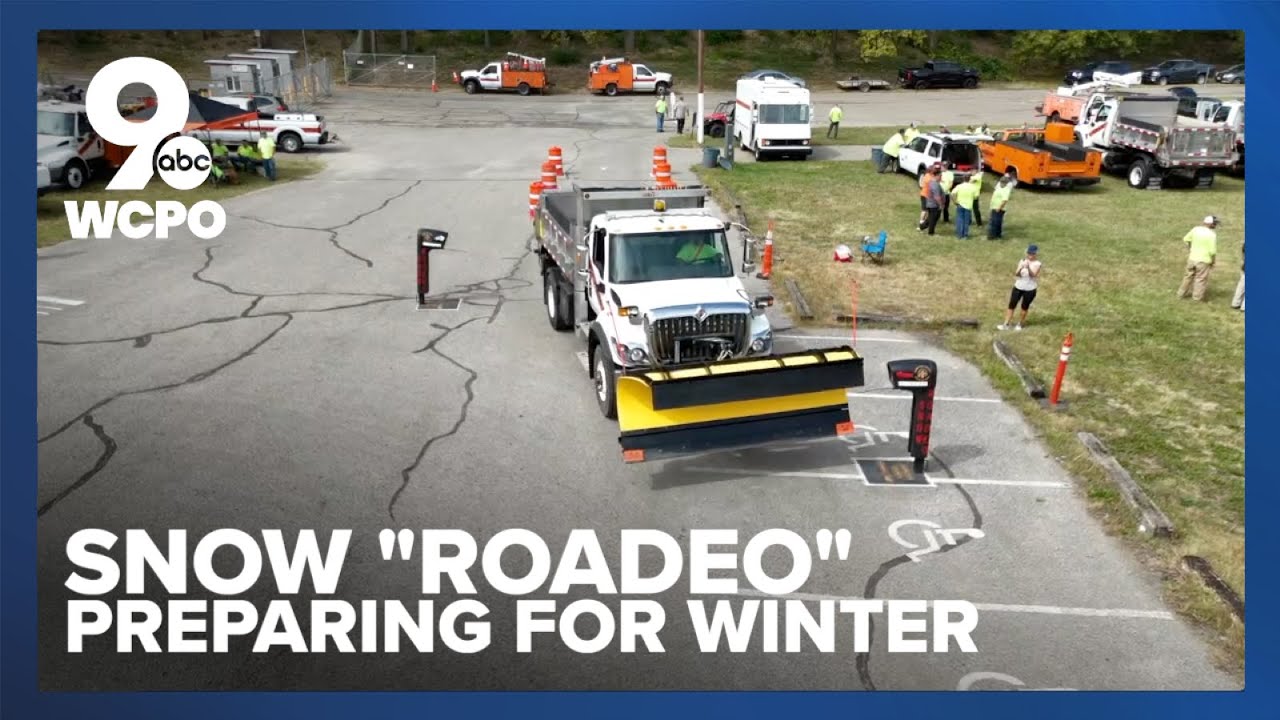 Cincinnati snow crews prepare for winter with snow 'roadeo' - YouTube