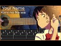 Your Name, Kimi no Na wa - Sparkle (Simple Guitar Tab)
