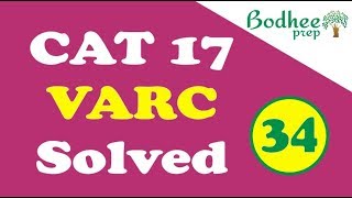CAT 17 Odd Sentence (Shift 2 Question 34 Solved)