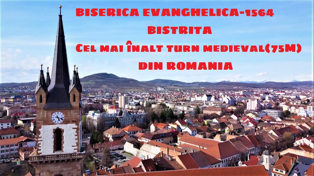 Biserica Evanghelica din Bistrita /Filmare cu drona⛪Evangelical Church from Bistrita/Drone footage