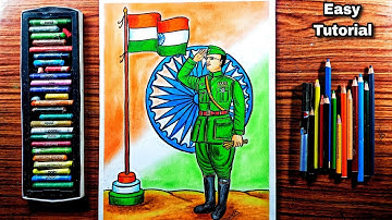 Netaji Subhash Chandra Bose drawing easily। How to draw Netaji step by step। Oil pastel tutorial