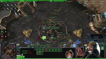 ViBE - (RA) - Pro ZvZ How to hold a 12 pool drone + ling + spine allin