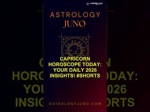 Capricorn Horoscope Today: Your Daily 2026 Insights! #Shorts