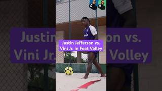 That Time Justin Jefferson & Vini Jr. Competed In Foot Volley #Championsleague #Realmadrid