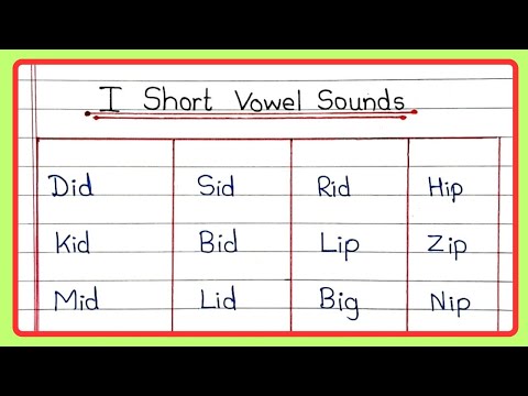 صوت حرف العلة القصير  تعلم كلمات صوت حرف العلة القصير   الصوتيات الإنجليزية للأطفال