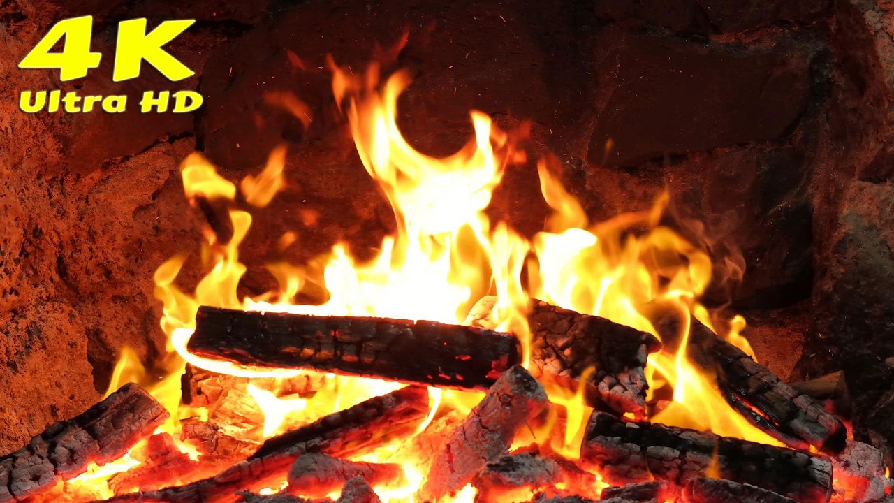 🔥 Cozy winter cabin camping. Peaceful Winter Fireplace Ambience 4K. Winter Fireplace Night Ambience