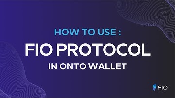 How To Use FIO Protocol in ONTO Wallet