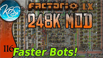 Factorio 248k Mod 116 - ROCKET & FUEL FASTER BOTS! - Tips & Tricks