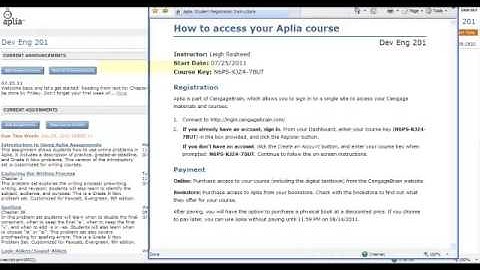 Cengage Aplia: Getting Students Started on Aplia